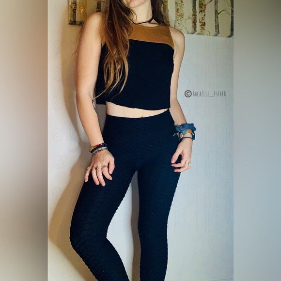 Forever 21 Brown and Black Crop Top Tank size Small - Picture 4 of 4